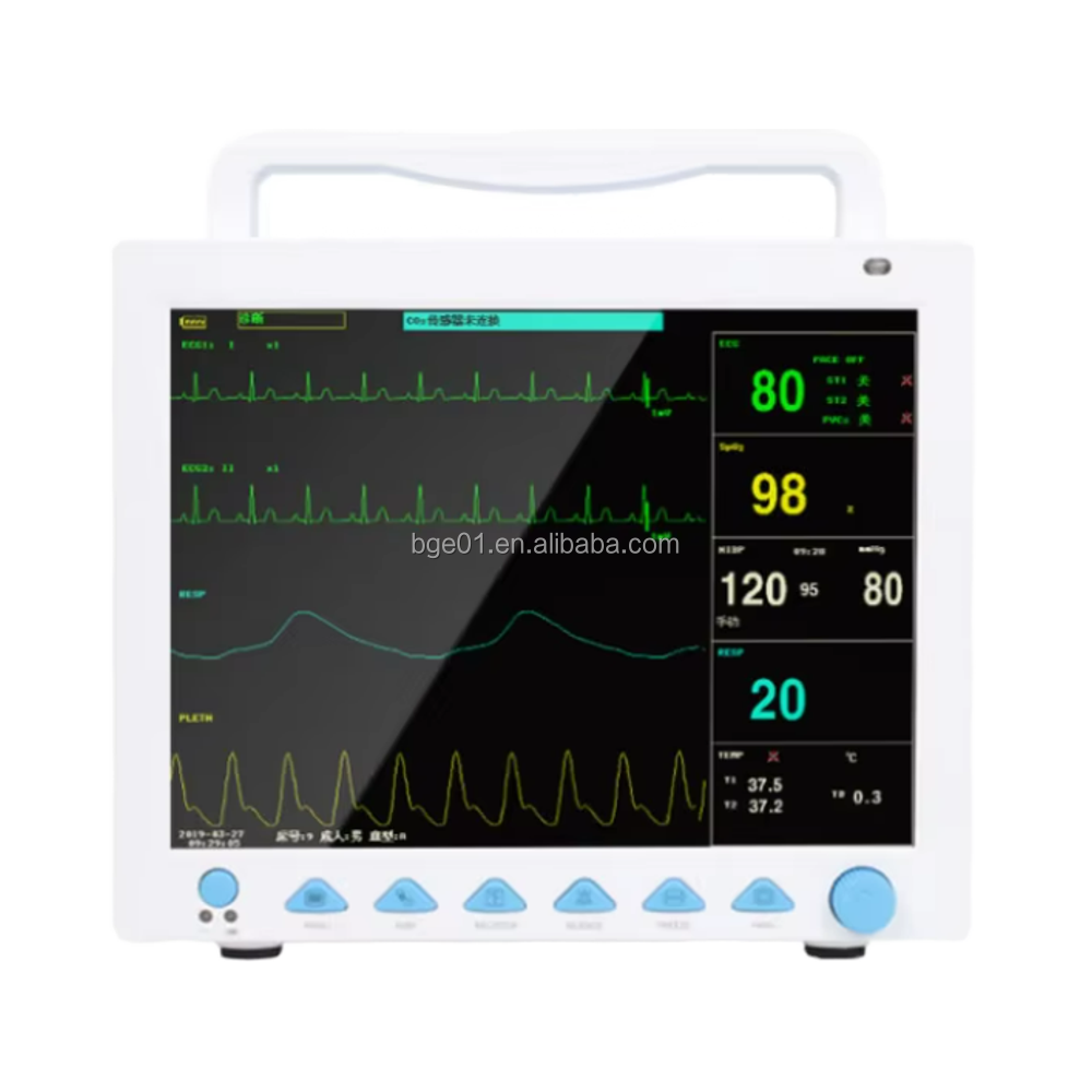 49-80B Portable ICU Patient Monitor Multi-Parameter Medical Ambulance Monitor Electric Manual Power Mad.jpg